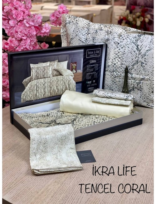 Ikra life Coral Tencel Постельное белье двуспальный из Египетский хлопок